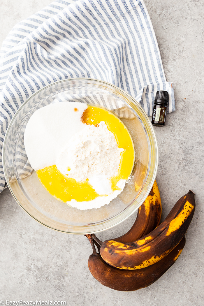 Making banana bread