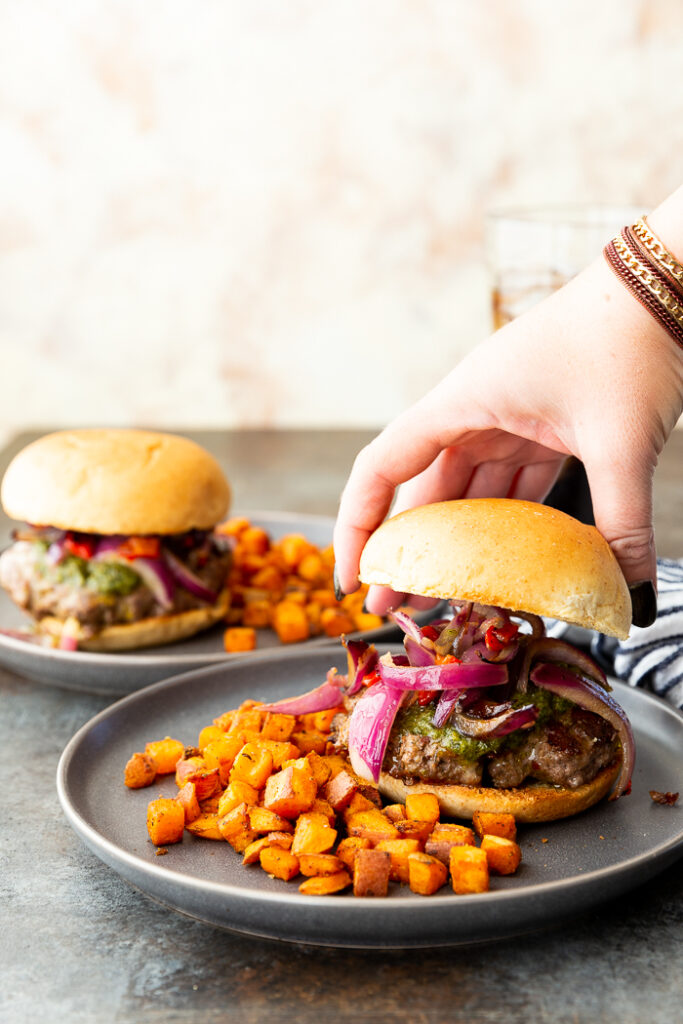 Southwest Fajita Cheeseburgers