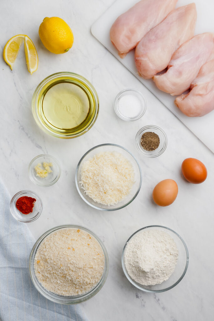 Everything you need to make chicken cutlets