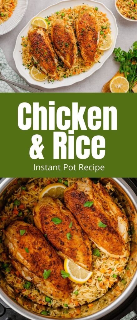 dinner idea: instant pot chicken and rice is SO Good!
