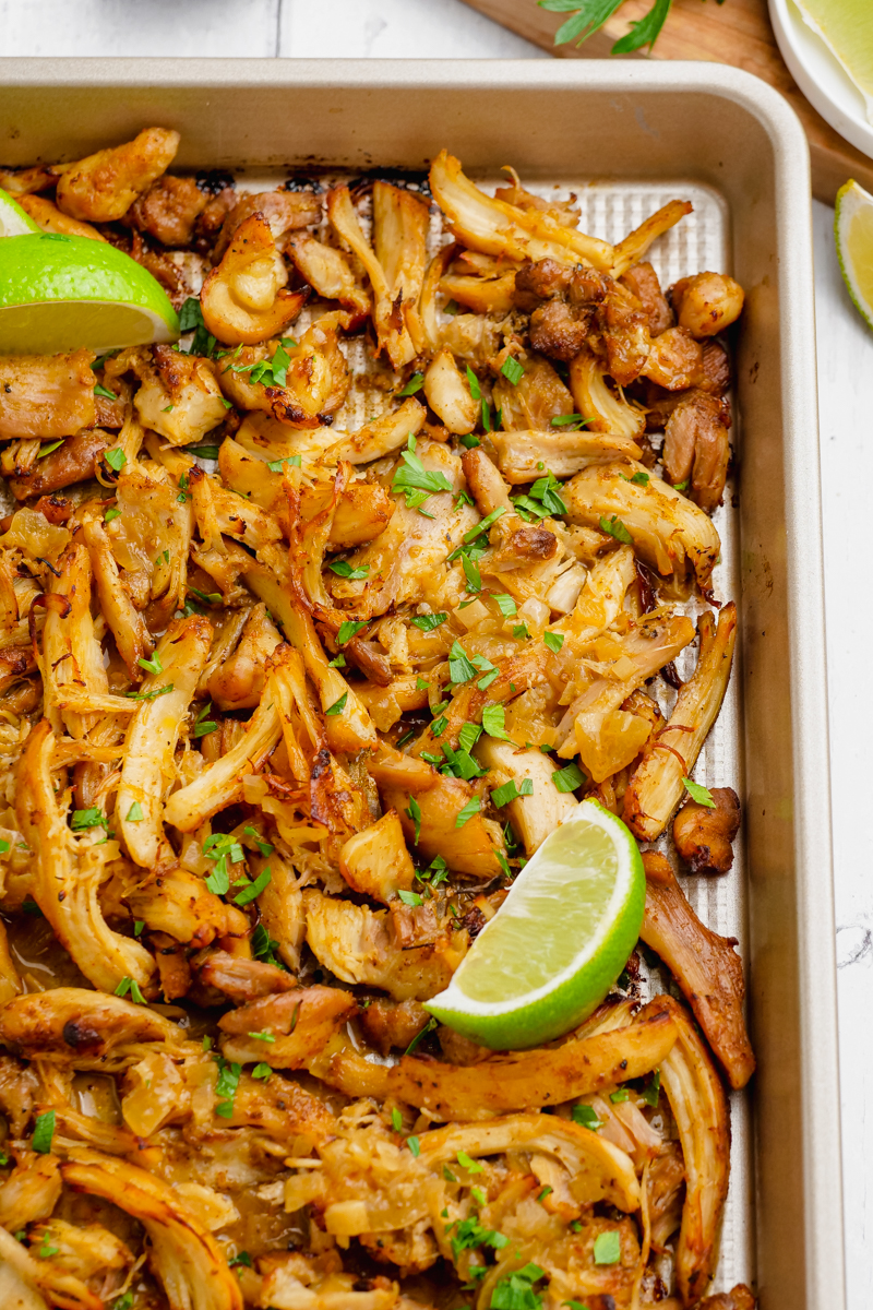 broiling chicken carnitas after they have been cooked in the instant pot or slow cooker