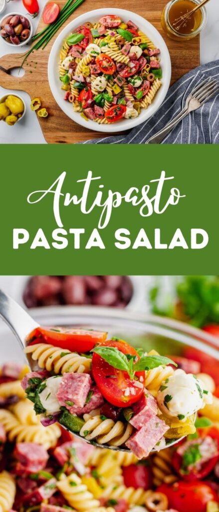 Antipasto pasta salad: the perfect summer potluck dish full of flavor and so easy to make