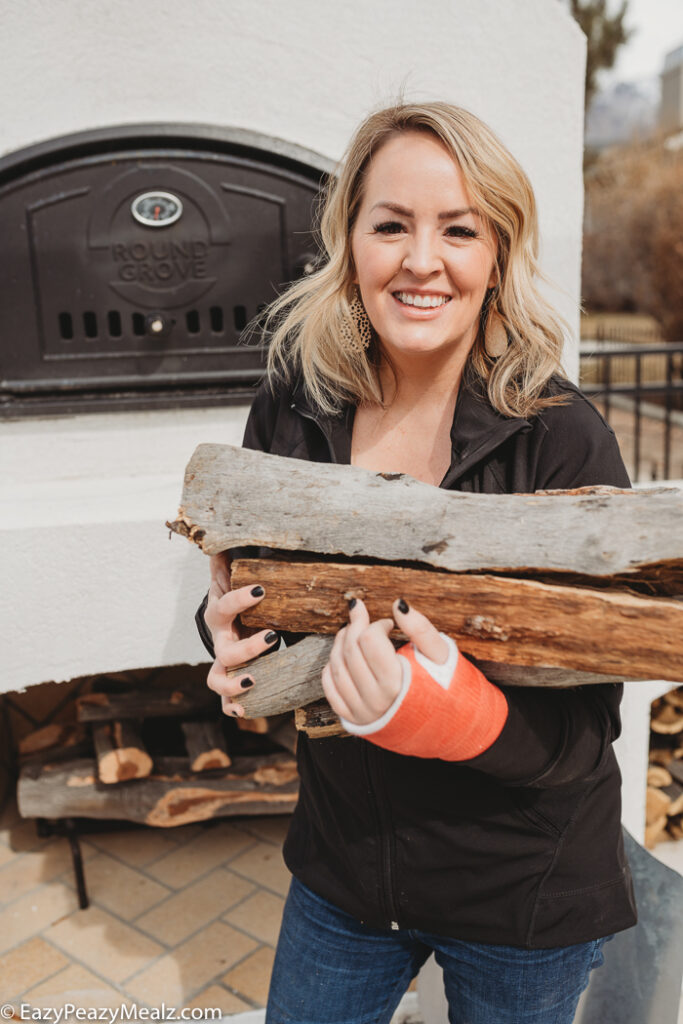 Wood fire oven cooking