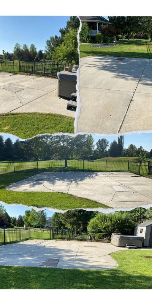 empty cement pad to be turned into outdoor kitchen