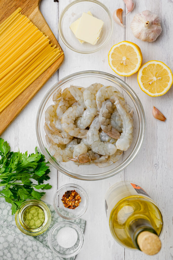 ingredients to shrimp scampi 
