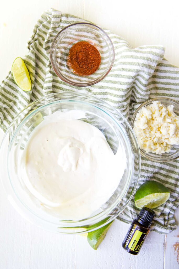 The creamy sauce for elote