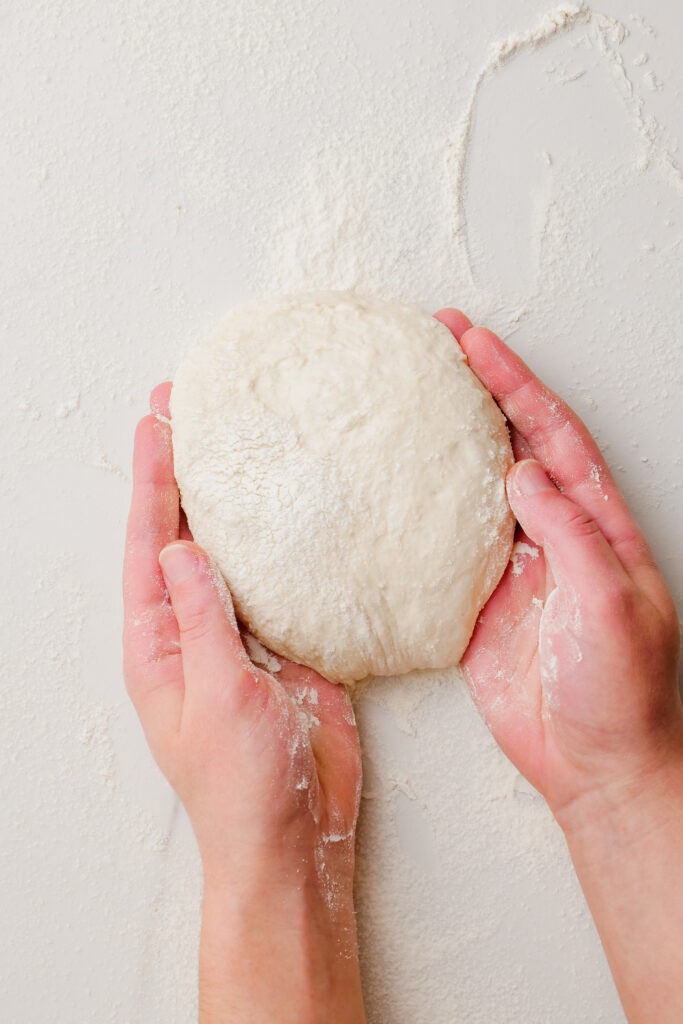 Shaping dough for your focaccia bread