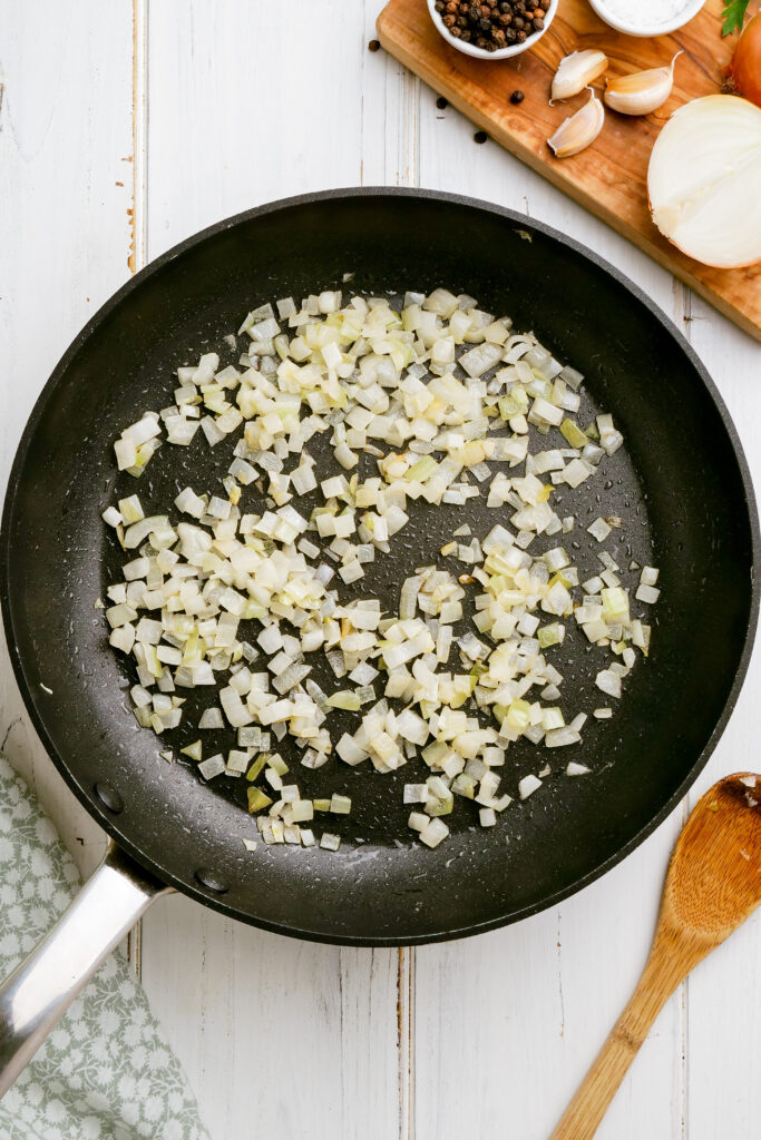 Making home fries, a delicious potato dish.