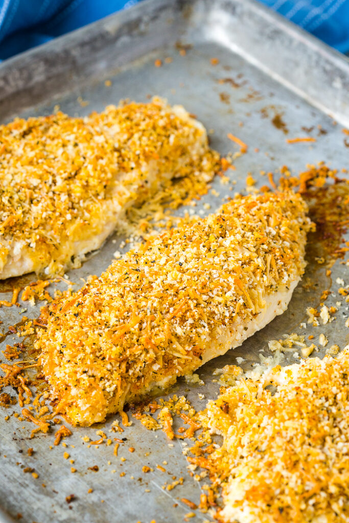 Baked panko crusted chicken breast