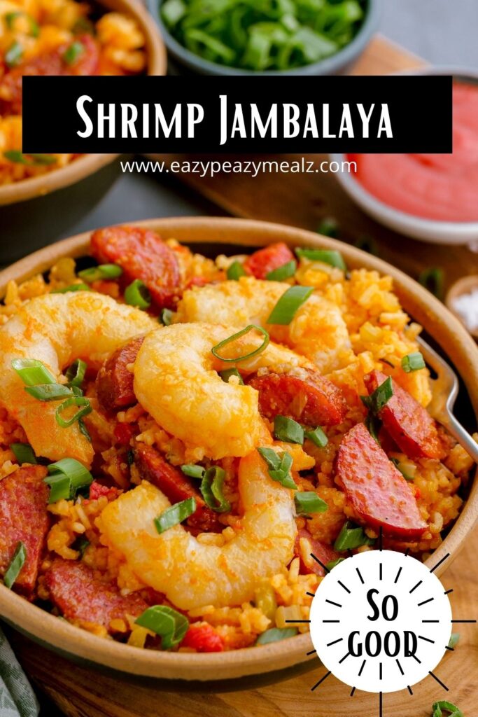 No more bland and soggy jambalaya, this shrimp jambalaya is loaded with flavor, easy to make, and offers plump shrimp and fluffy rice.