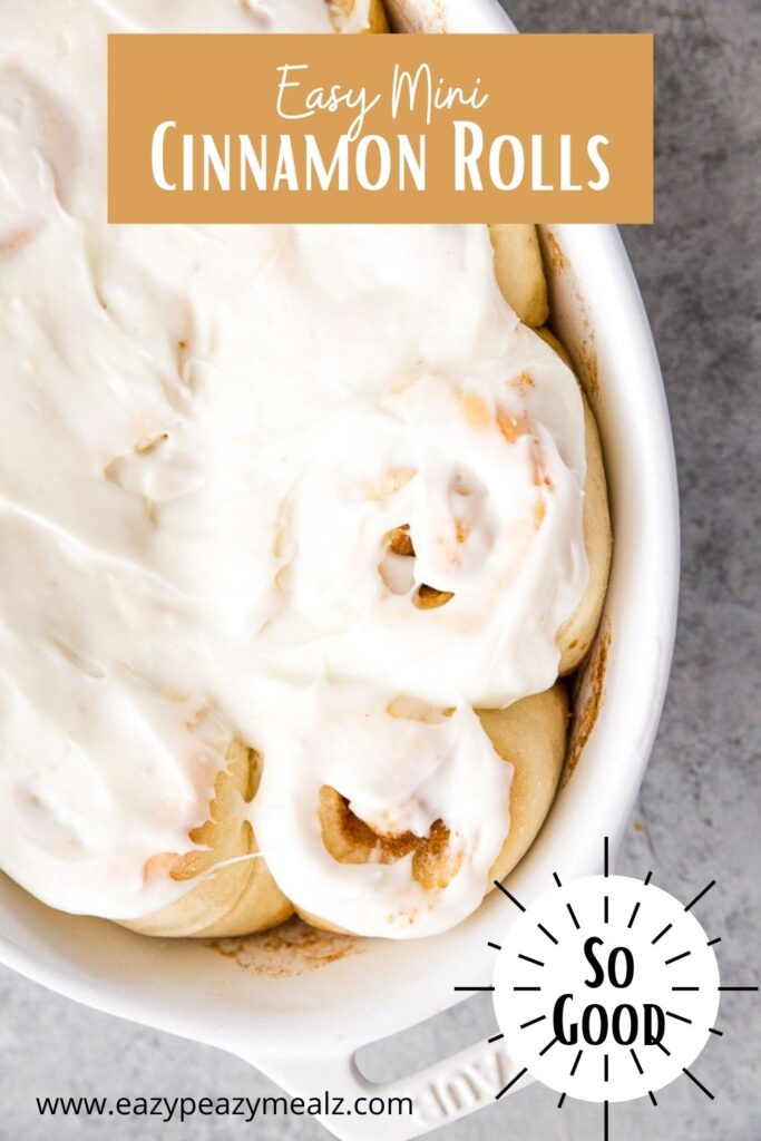 Mini cinnamon rolls with cream cheese icing