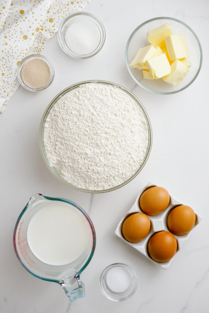 All the ingredients you need for Parker House Rolls