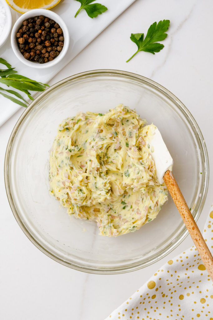 Make herb butter for chicken kiev, the herbed butter that goes inside the delicious chicken 