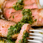 Steak with chimichurri. The most amazing way to eat a steak