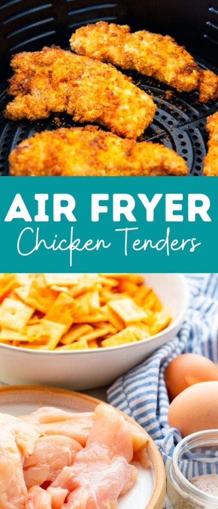Air fryer cheez it chicken tenders give you a crisp outer coating with all the cheesy goodness you expect from those baked crackers, and such a simple recipe with only a few ingredients. 
