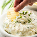 chip dip, a delicious cream cheese and sour cream based dip perfect for potato chip dipping