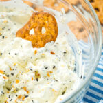 Everything but the bagel dip, a creamy dip perfect for crackers, veggies, and more.