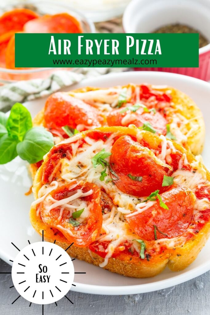 Air fryer texas toast pizza, a simple pizza made quick and easy with the air fryer, so flavorful and delicious, with only a few ingredients and about 10 minutes needed. 