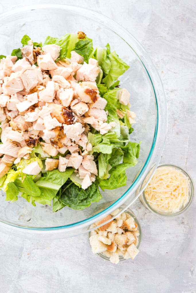 Chicken caesar pasta salad