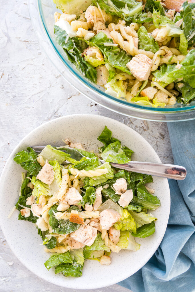 Chicken caesar pasta salad