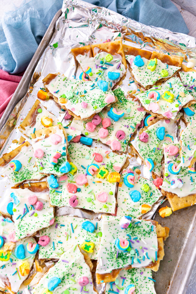 Breaking up the leprechaun crack or saltine toffee