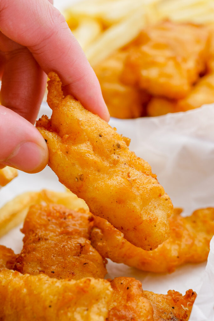 beer battered fried fish, the perfect fish sticks or fish and chips recipe