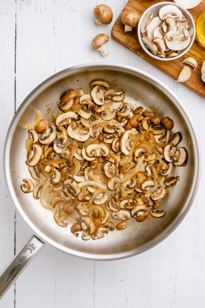 The mushrooms for salisbury steak mushroom gravy