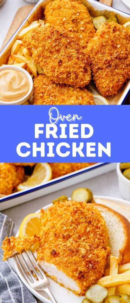 Oven Fried Chicken: Crispy coated chicken that is tender and moist, cooked in the oven, but tastes like it was fried. Better for you. And so easy to make. 
