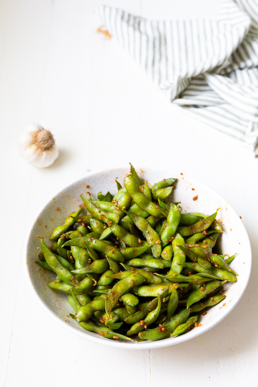 Spicy Garlic Ginger Edamame Easy Peasy Meals