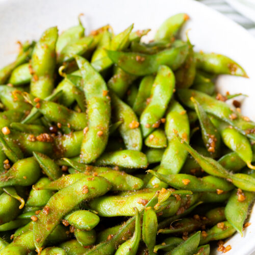 Spicy Garlic Ginger Edamame