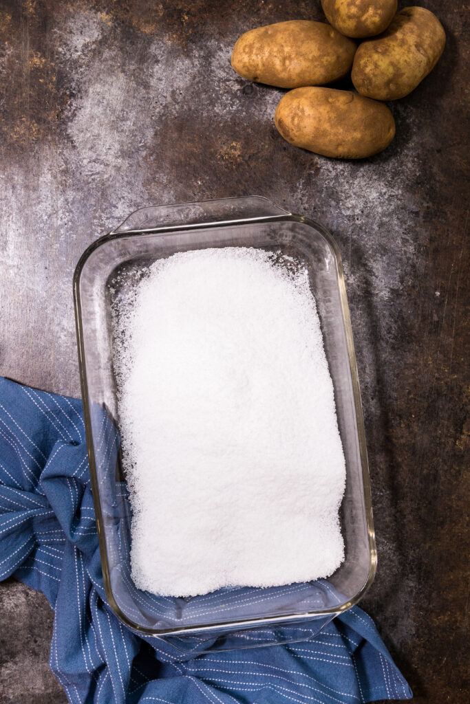 Salt Baked Potatoes, kosher salt for baking potatoes