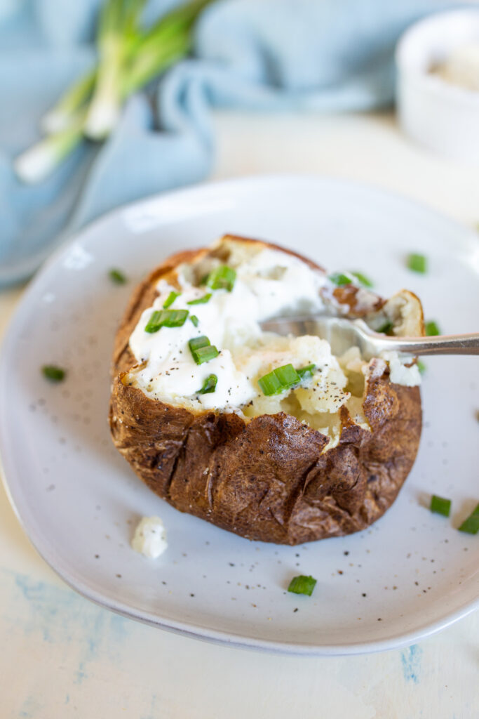 Air fryer baked potatoes