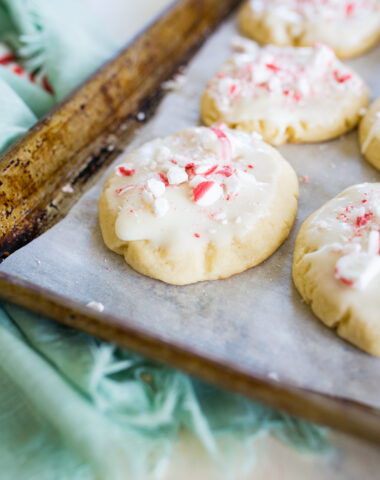 peppermint glazed butter cookies, the best christmas cookies
