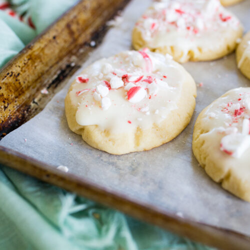 peppermint glazed butter cookies, the best christmas cookies