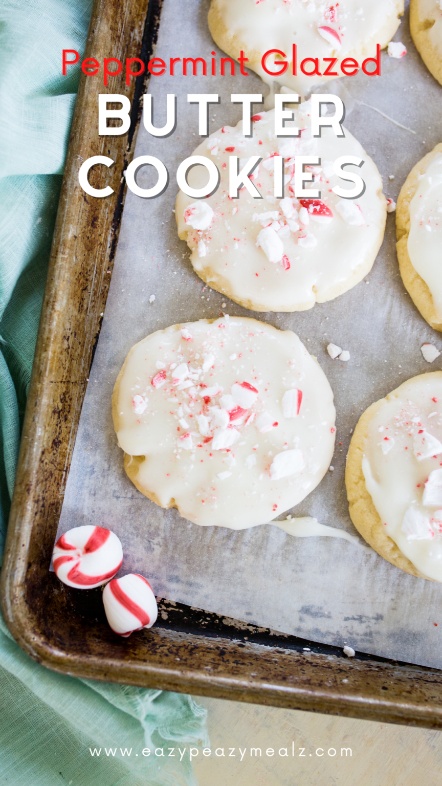 Peppermint Glazed Butter Cookies Easy Peasy Meals