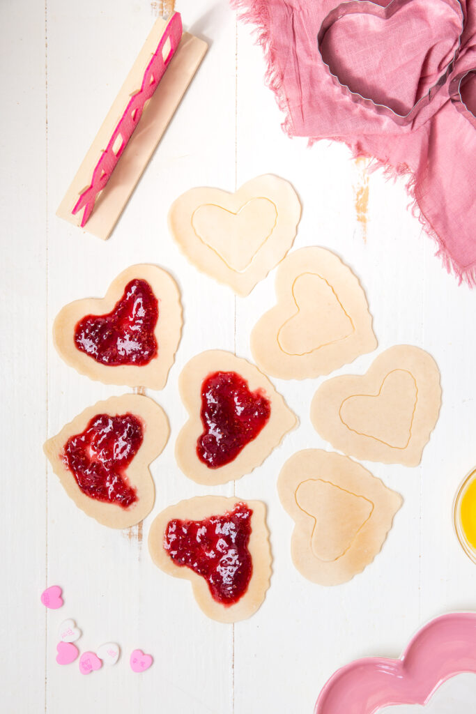 Buttery, flakey, raspberry homemade pop tarts.