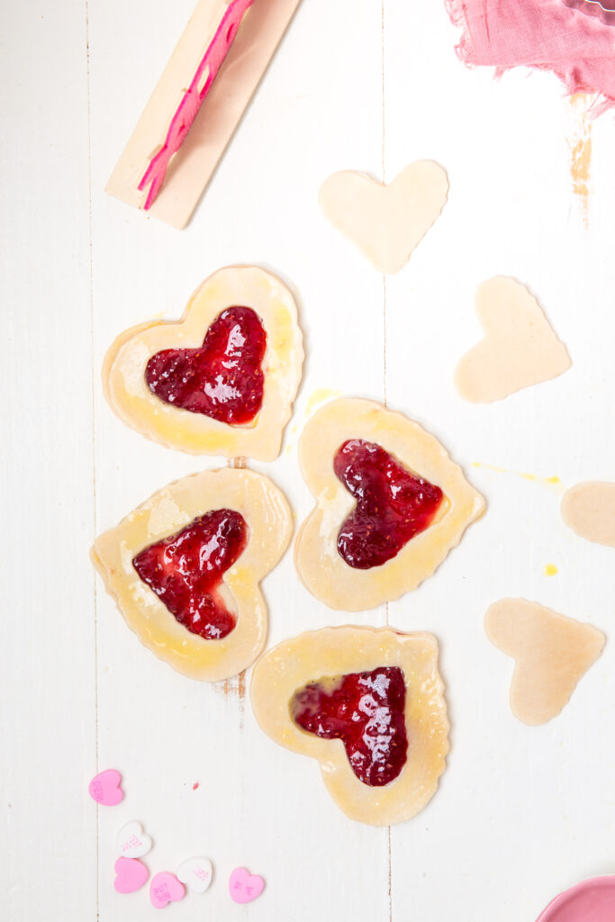 Buttery, flakey, raspberry homemade pop tarts.