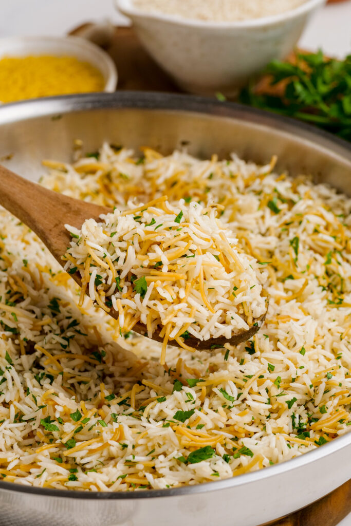 Herbed Rice Pilaf: A spoonful of herb rice pilaf