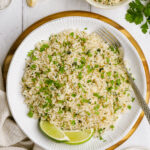 Cilantro lime rice: zesty lime rice with herby cilantro