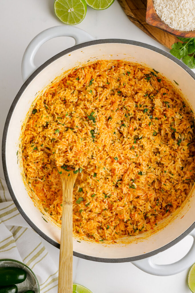 Baking Mexican Rice, to make Mexican rice that is fluffy, flavorful, and delicious. 