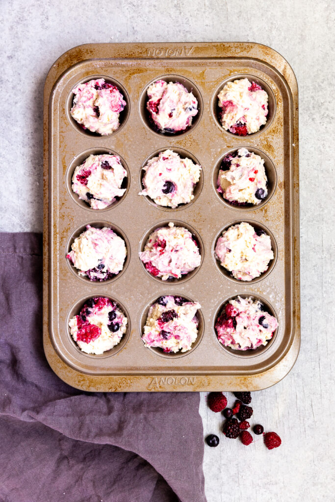 Muffins ready to bake