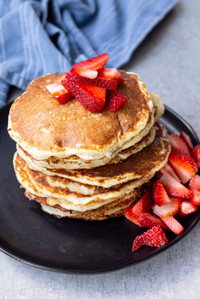 Fresh made cottage cheese pancakes