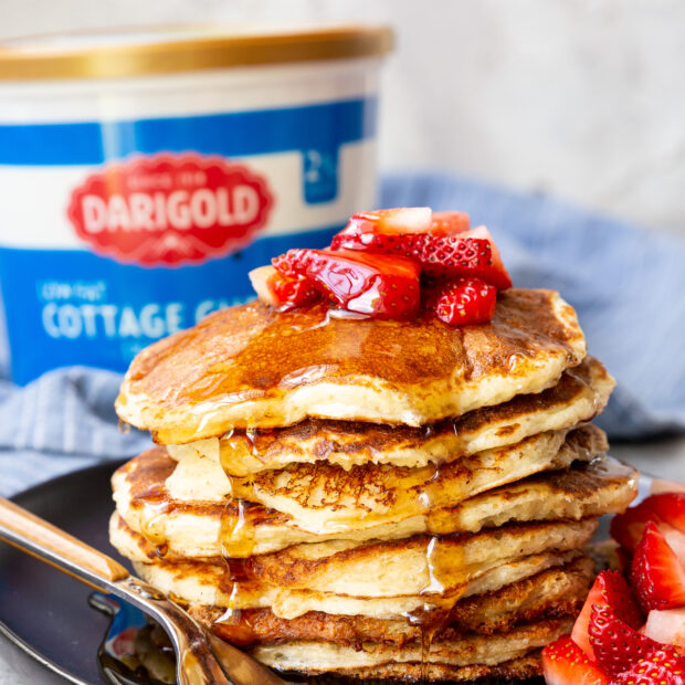 Protein packed cottage cheese pancakes