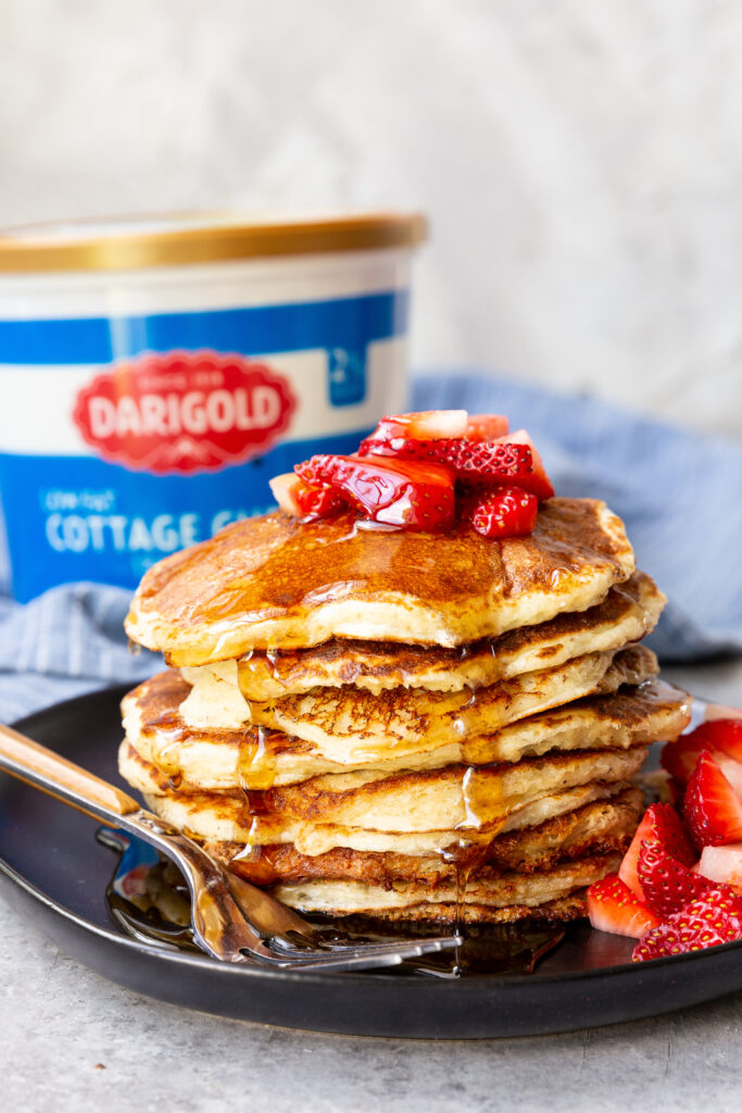 Protein packed cottage cheese pancakes