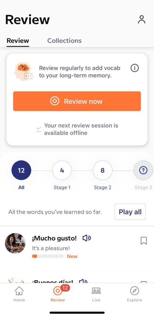 Using Babbel to learn a language during down times of your day. 