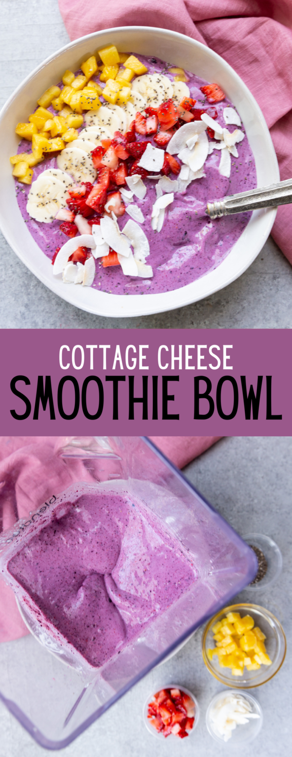 Cottage Cheese Smoothie Bowl with Berries Easy Peasy Meals