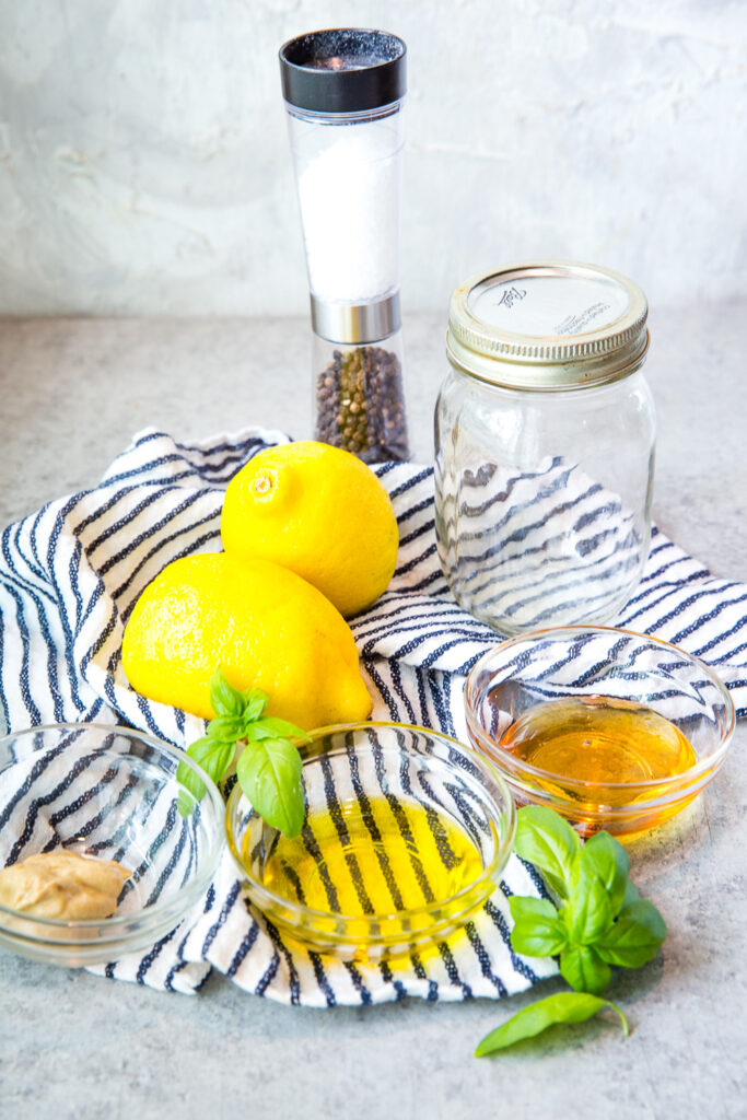 Making marinade for grilled chicken thighs