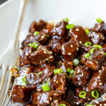 Slow Cooker Teriyaki Beef, tender beef with a sweet and savory sauce.
