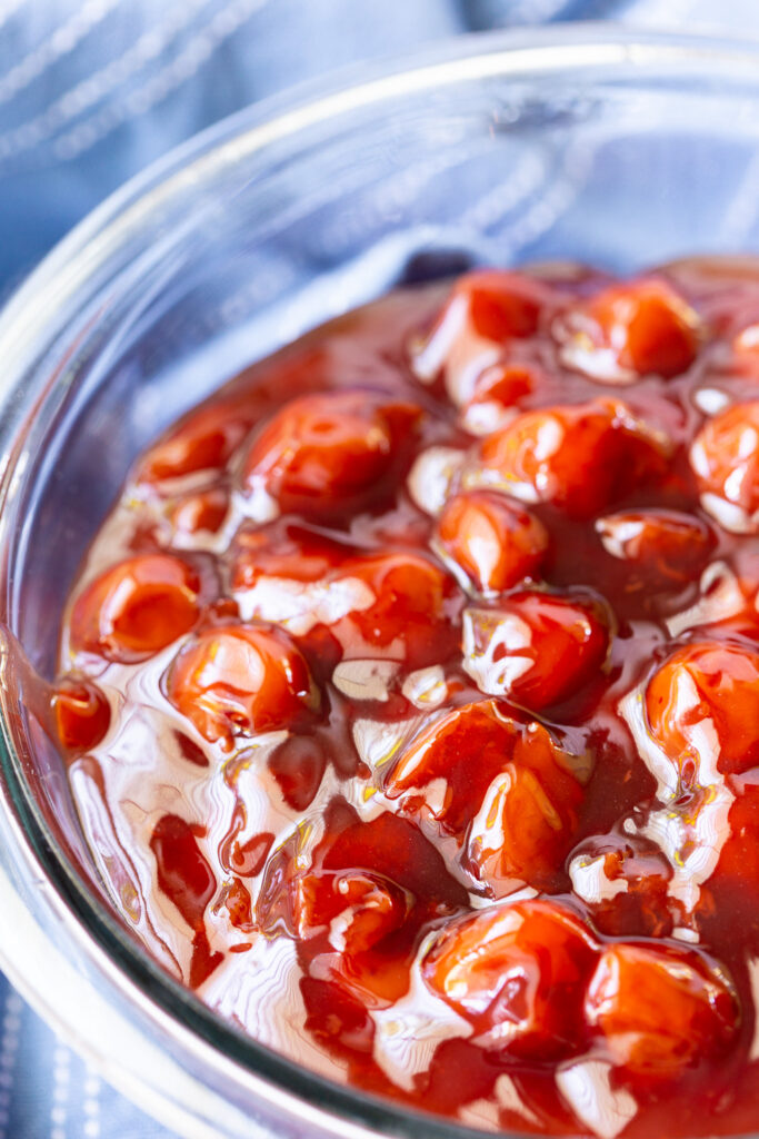 Montmorency tart cherries, made into a cherry pie filling and used in pie bars