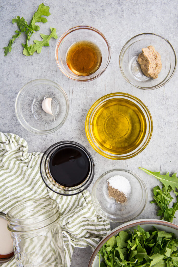 What you need to make balsamic dressing.
